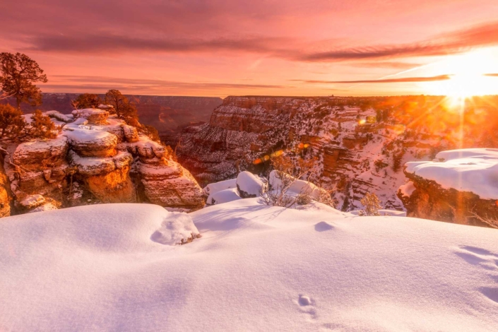 Christmas Sunset at the Grand Canyon